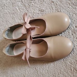 Capezio Tele Tone tan tap shoes kids size 2